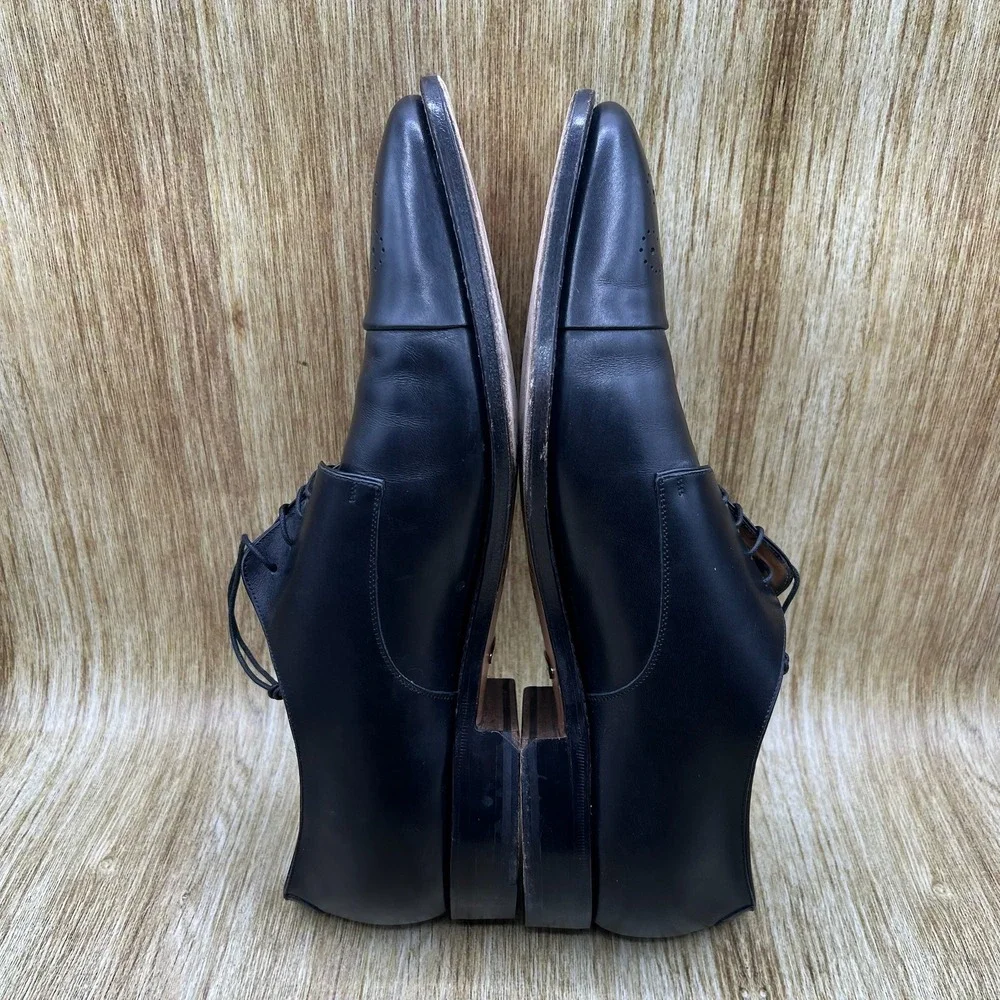 Salvatore Ferragamo Tramezza Derby Men's Size 11.5 EE Black Cap Medallion Shoes